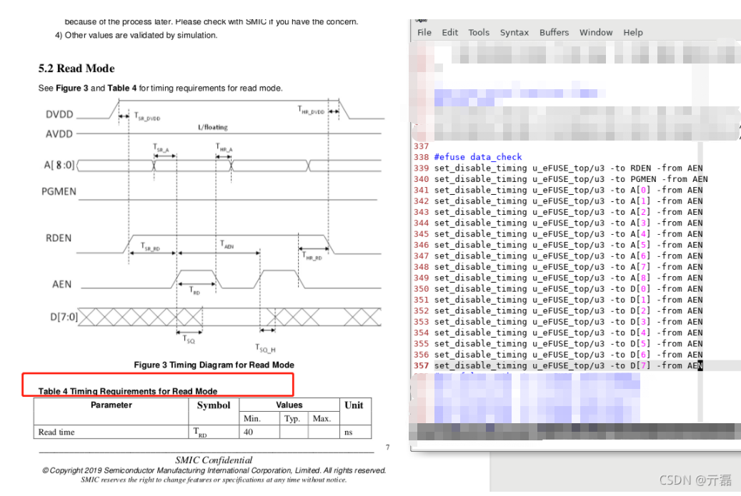 set_disable_timing和set_data_check，相关一条efuse时序违反路径的梳理。