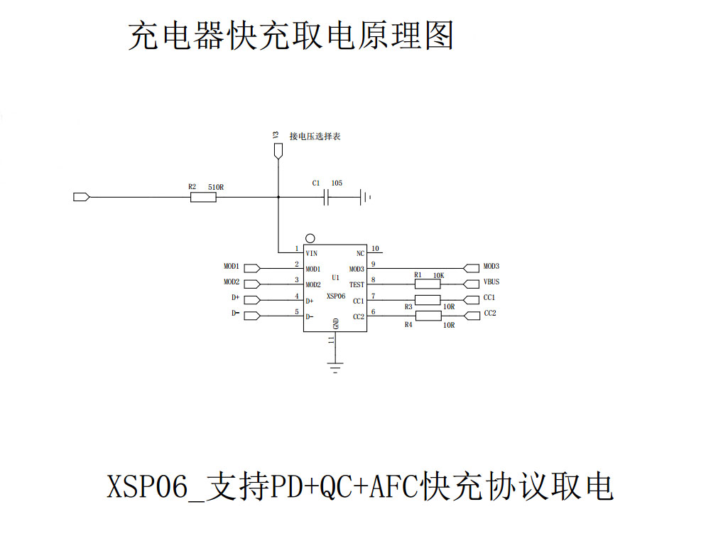 Type-C PD协议取电SINK受电端9V12V15V20V