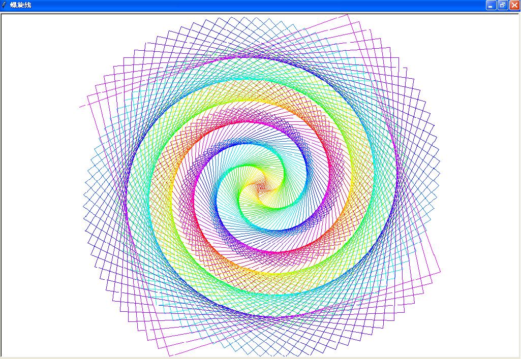 Draw gradient triangle spiral line with Python - Programmer Sought