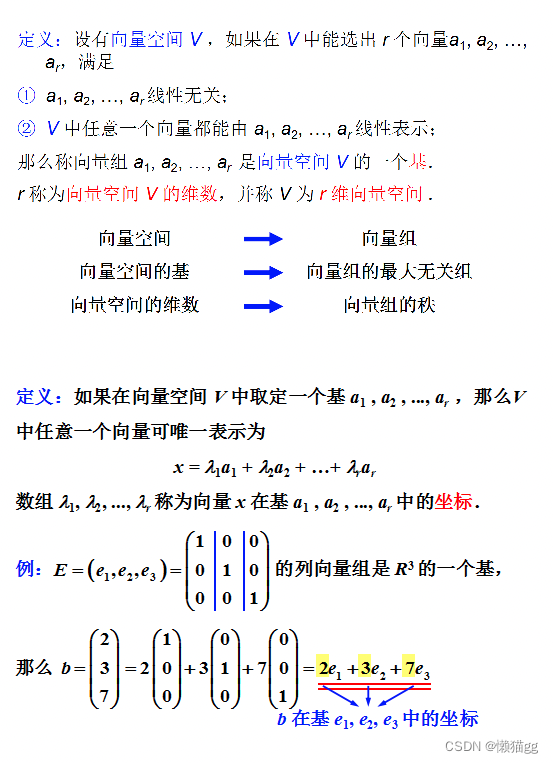 线性代数(三) 线性方程组向量空间