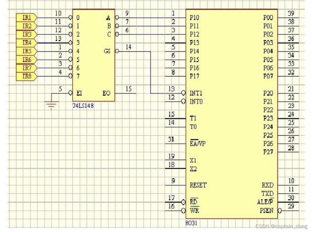 单片机--优先权编码器扩展外部中断点亮相应的led灯_74ls148和138led灯 