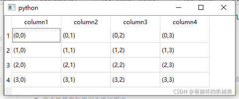 【pyqt5学习】——items view相关控件（list view、table view）