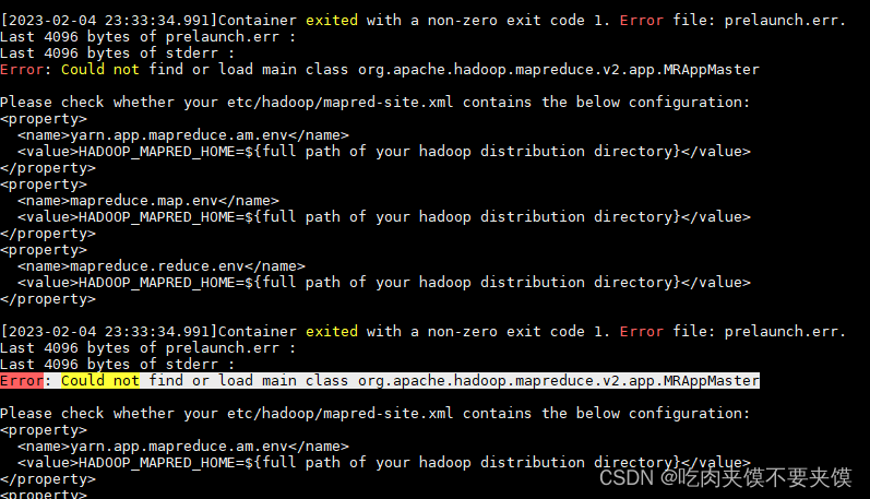 Error Could Not Find Or Load Main Class Org Apache Hadoop Mapreduce V