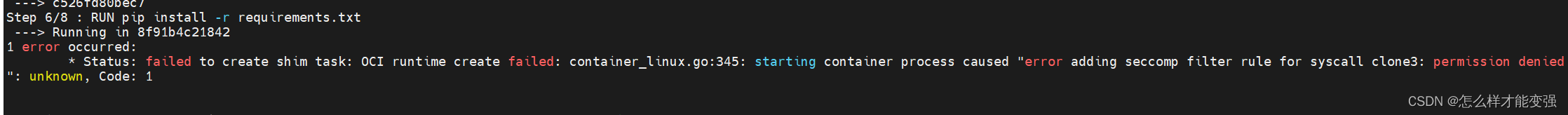 Docker 突然挂掉Failed To Create Shim Task: Oci Runtime Create Failed:  Container_Linux.Go:345: …（Docker Stop -T） | 半码博客