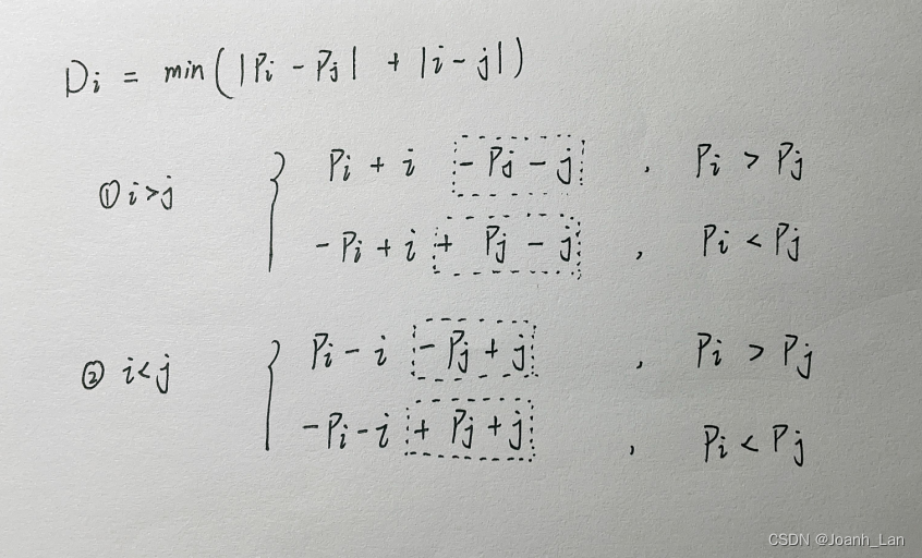 F - Permutation Distance(去绝对值数据结构)[AtCoder Beginner Contest 283]