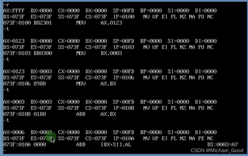 【汇编语言】6、Debug的使用