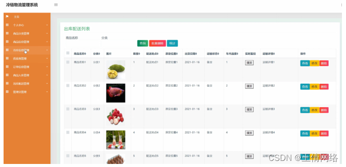 [附源码]java毕业设计冷链物流管理系统论文