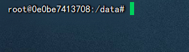 显示 root@0e0be7413708:/data#
