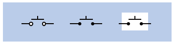 2-46 按钮开关的三种表示符号。