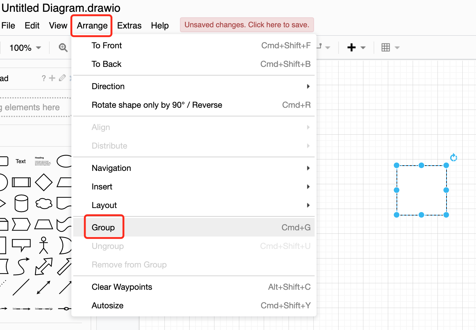 在draw.io中创建容器形状_drawio 容器-CSDN博客