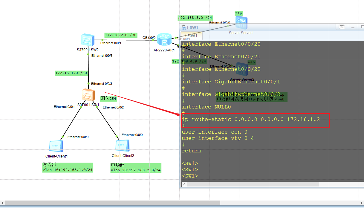 acl规则测试实验