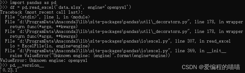 pd-read-excel-valueerror-unknown-engine-openpyxl