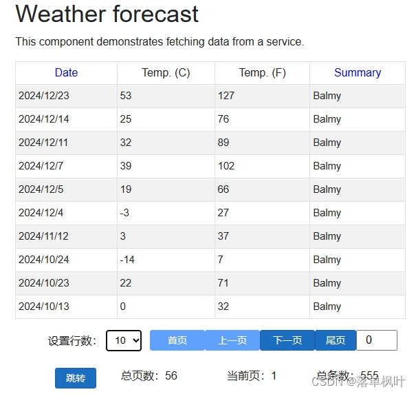 Blazor 自定义可重用基础组件之 带标头排序的Table