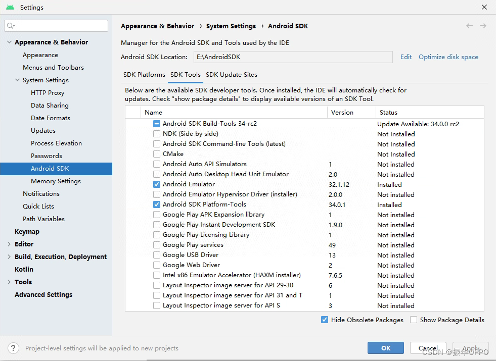 Android Studio SDK无法勾选安装的解决方案