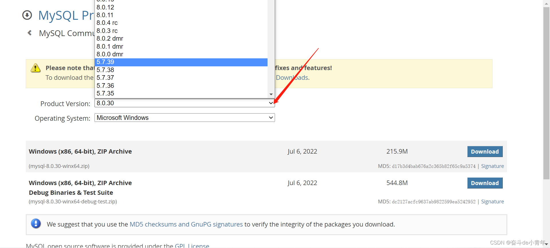 Windows mysql de 