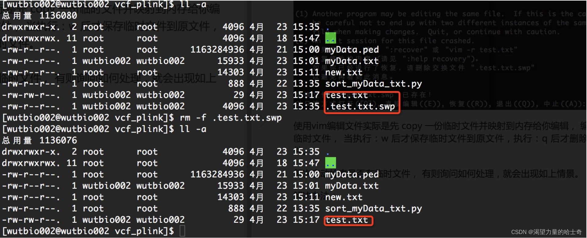 关于 Swap file “~.bash_profile.swp“ already exists (已解决)