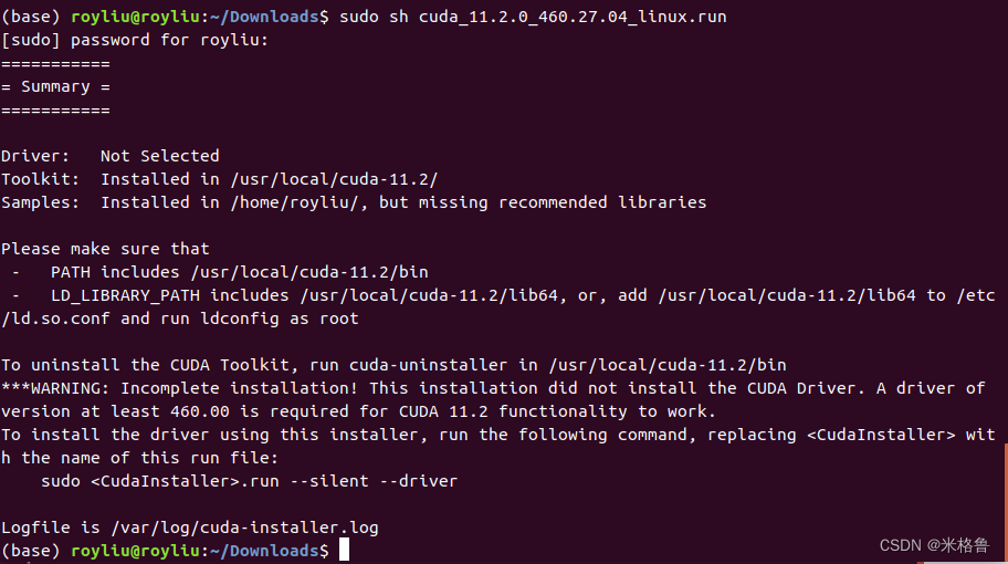 Ubuntu18 04 gtx1060 cuda11 2 cudnn8 1 1