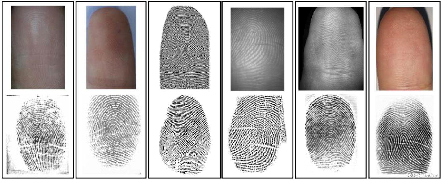 Non-contact fingerprints and contact fingerprints