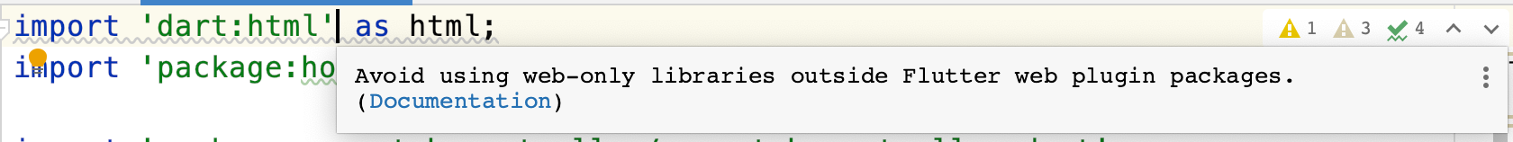 【flutter】解决 dart:html 只支持 flutter_web 其他平台编译报错 Avoid using web-only libraries outside Flutter web_圆号本号