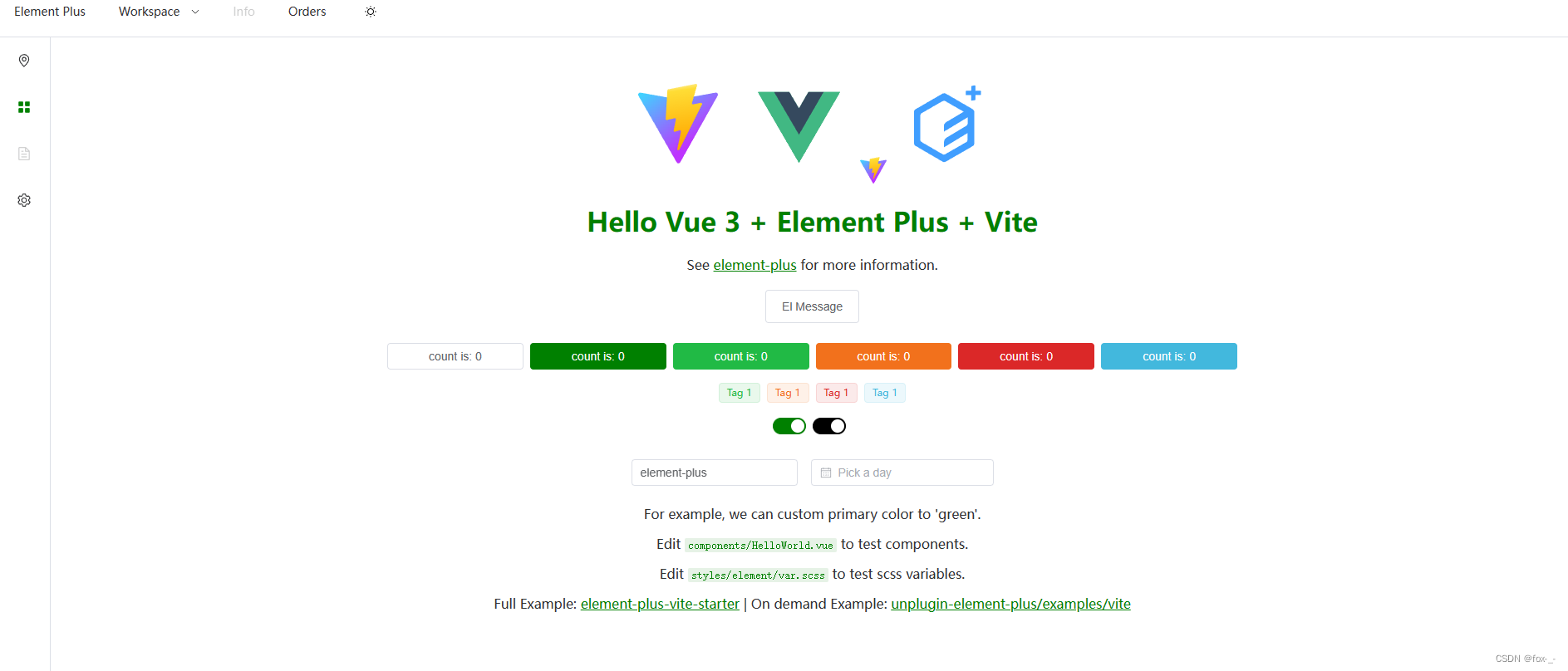 Day 1 Vue 页面框架