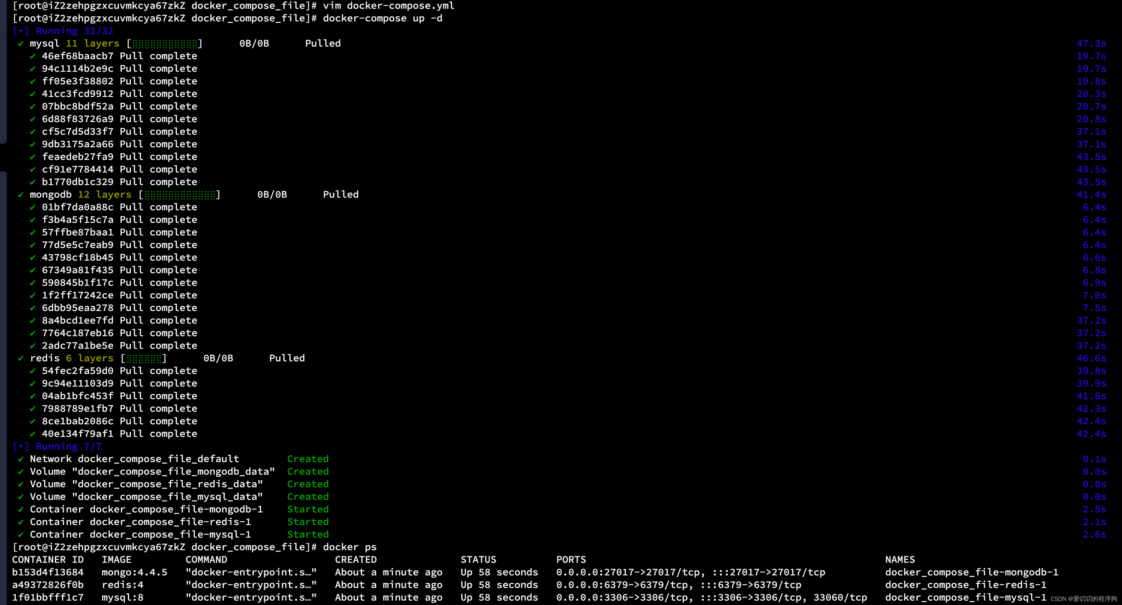 Docker一键安装个人基础开发环境-MySQL、Redis、MongoDB