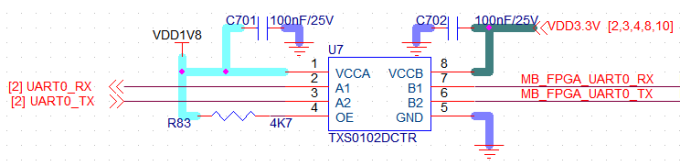 双向电平电压转换器TXS0102DCTR应用电路设计