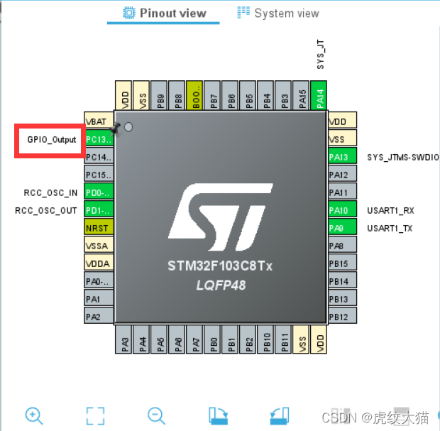 设置PC13为GPIO_Output