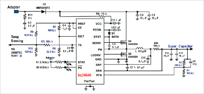 ▲ 图 4–11 bq24640应用电路