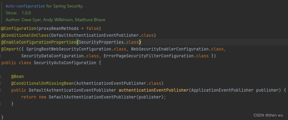 SecurityAutoConfiguration