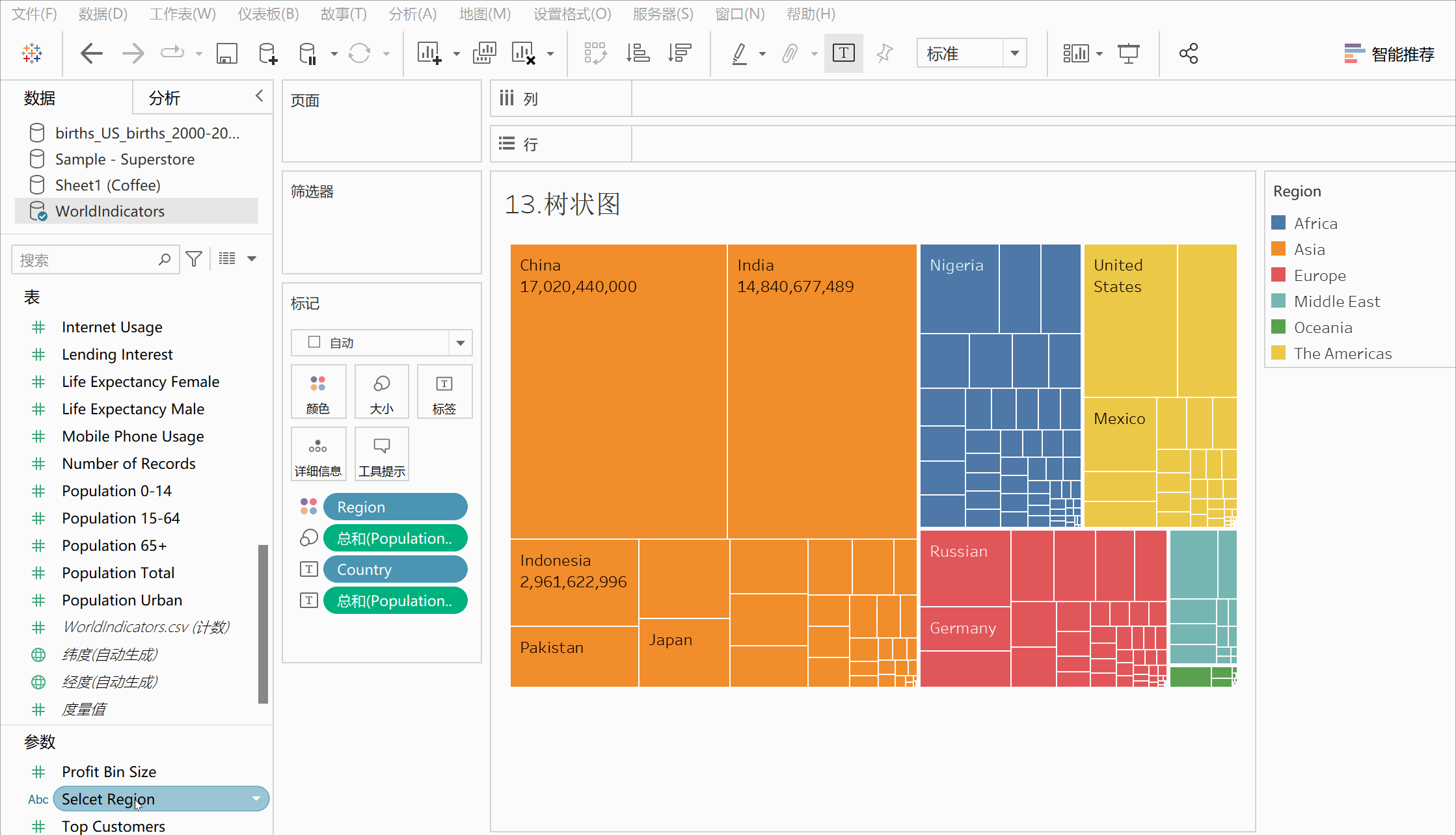 tableau图表大全13之树状图