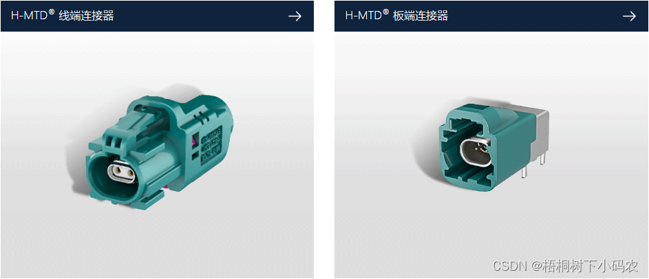 汽车电子连接器FAKRA, HFM,HSD, MTD, H-MTD