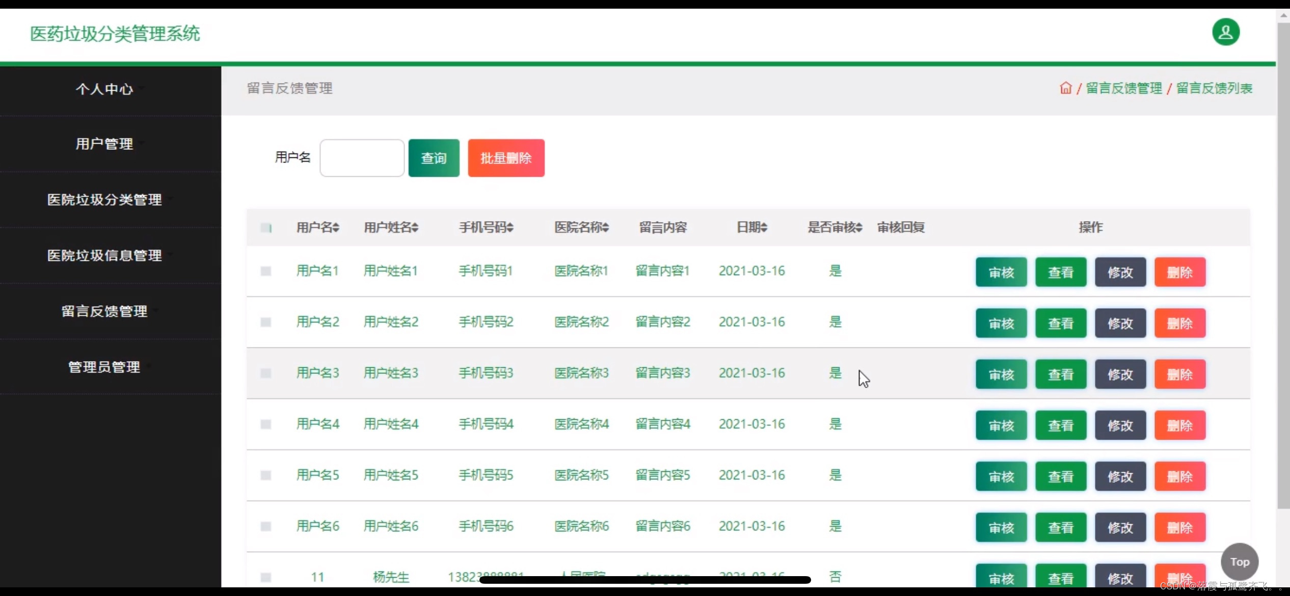 医药垃圾分类管理系统｜Java｜SSM｜JSP｜