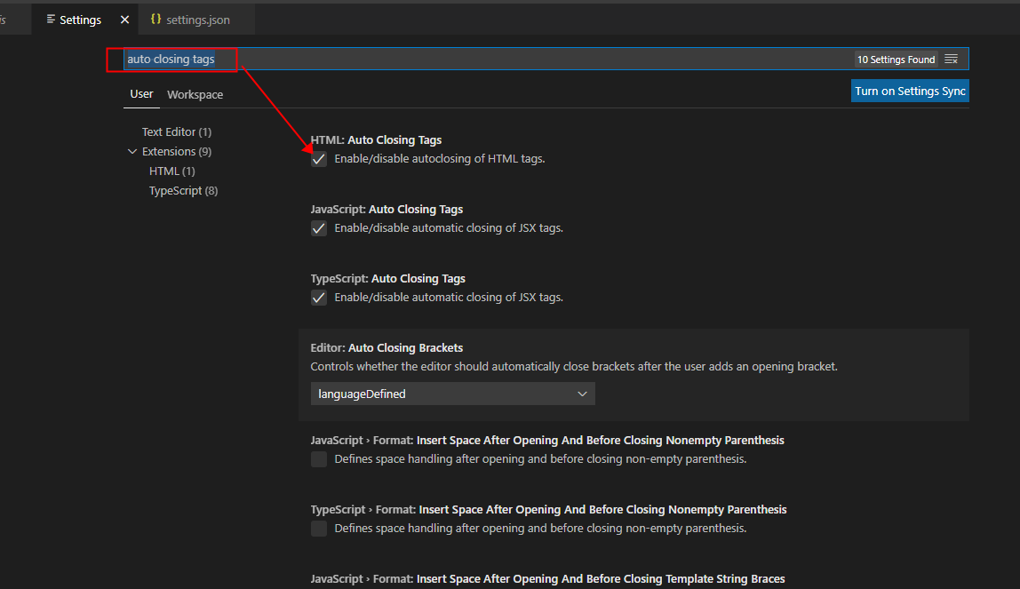 VS Code关闭自动闭合标签功能_vscode自动闭合标签-CSDN博客