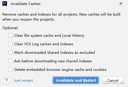 idea-Invalidate caches选项