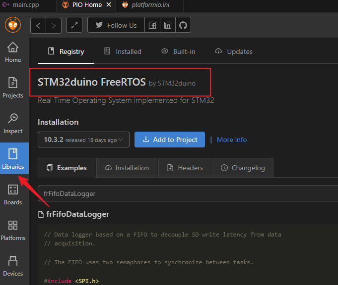 【FreeRTOS】Arduino开发STM32