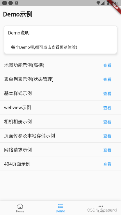 多个示例页面