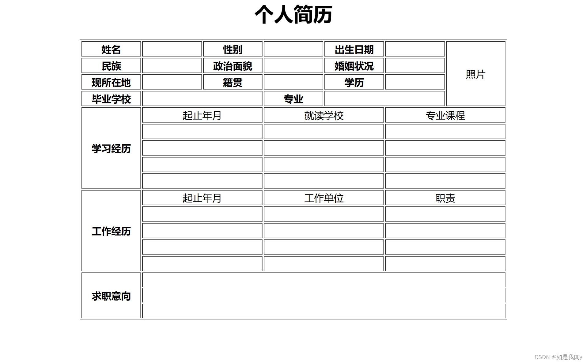 用html制作一个简历,在这里插入图片描述,第1张