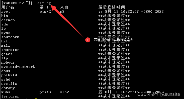 Linux命令之查看用户登录信息命令