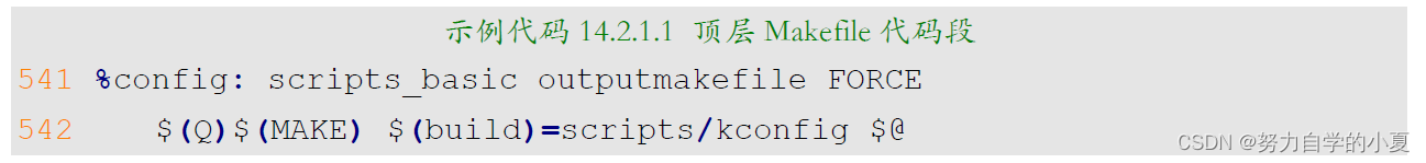 示例14.2.1.1 顶层Makefile代码段