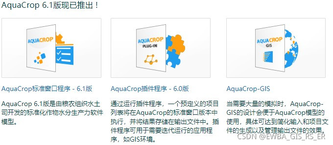 AquaCrop作物模型版本