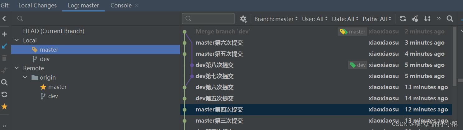 rebase current onto selected