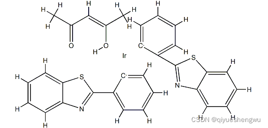 cas：435294-03-4 ，Ir(piq)2 (acac) 二(1-苯基-异喹啉)(乙酰丙酮)合铱(III)