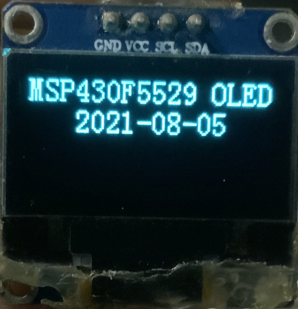 MSP430F5529 DriverLib 库函数I2C驱动OLED屏幕