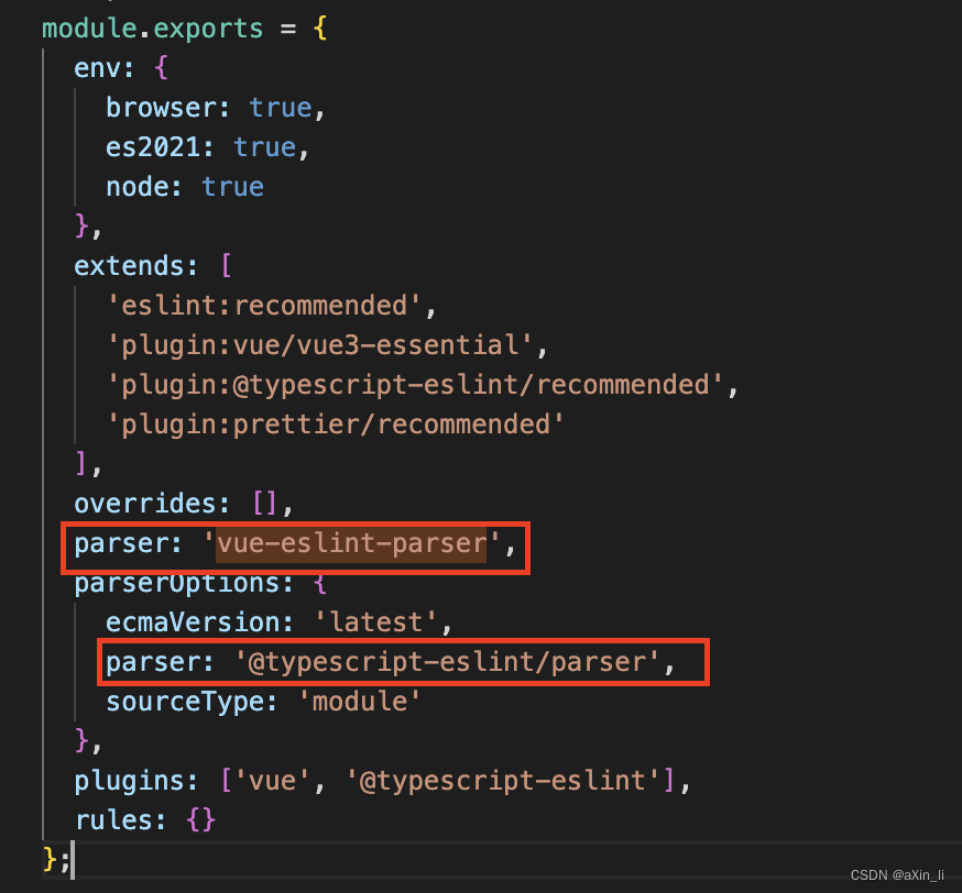 parsing error property assignment expected