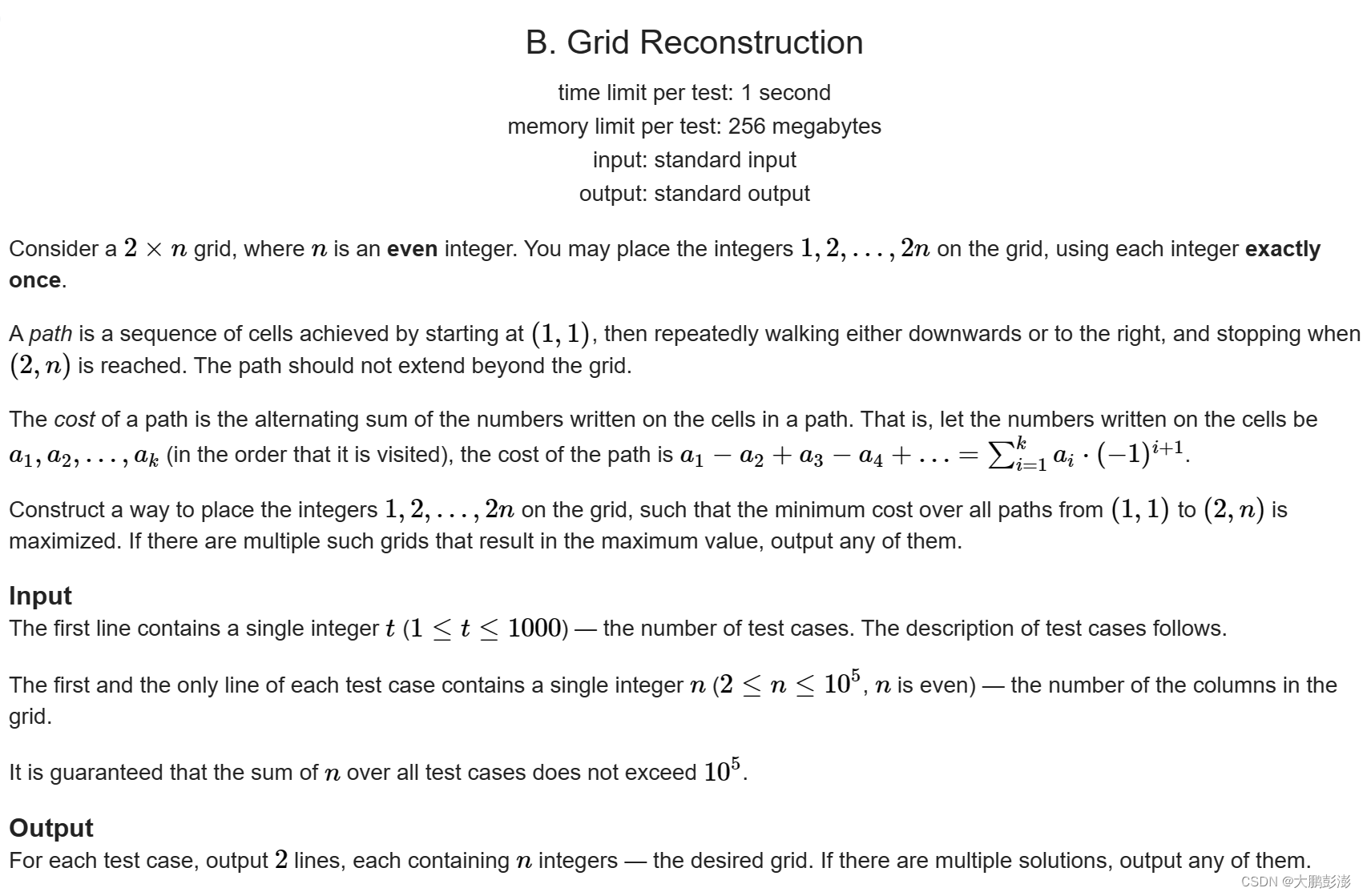 Codeforces Round 865 (Div. 2) B. Grid Reconstruction-CSDN博客