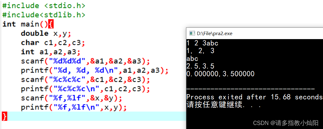 C语言 scanf()用法 代码解读_scanf代码-CSDN博客