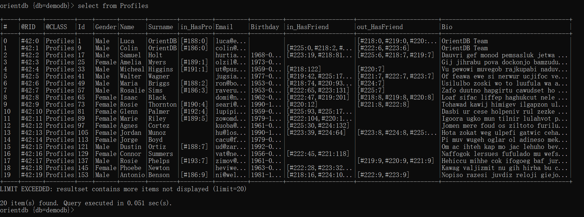 OrientDB User Manual SQL Query On A Nosql Database - Programmer Sought