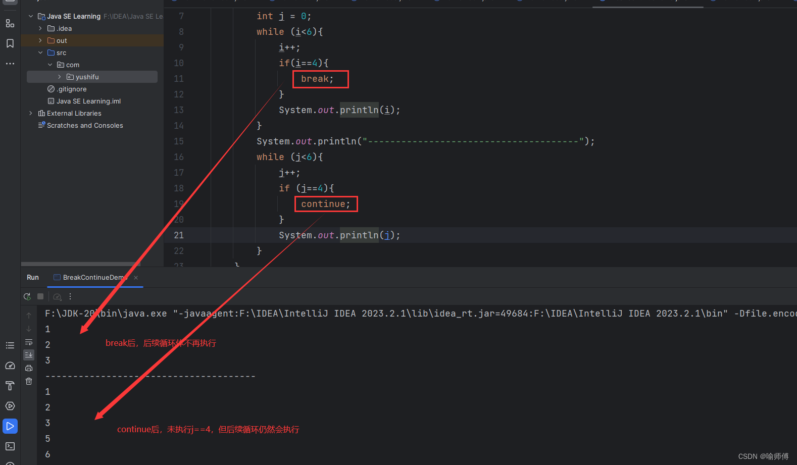 Java——break、continue（学习笔记）