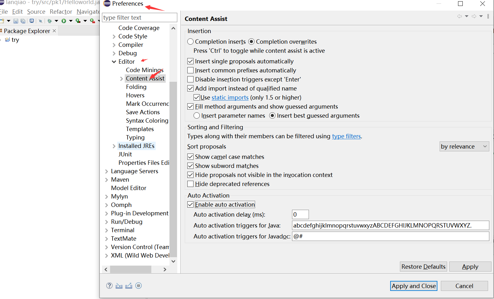 Eclipse的代码补全方法可以实现psvm和sout_eclipse psvm-CSDN博客