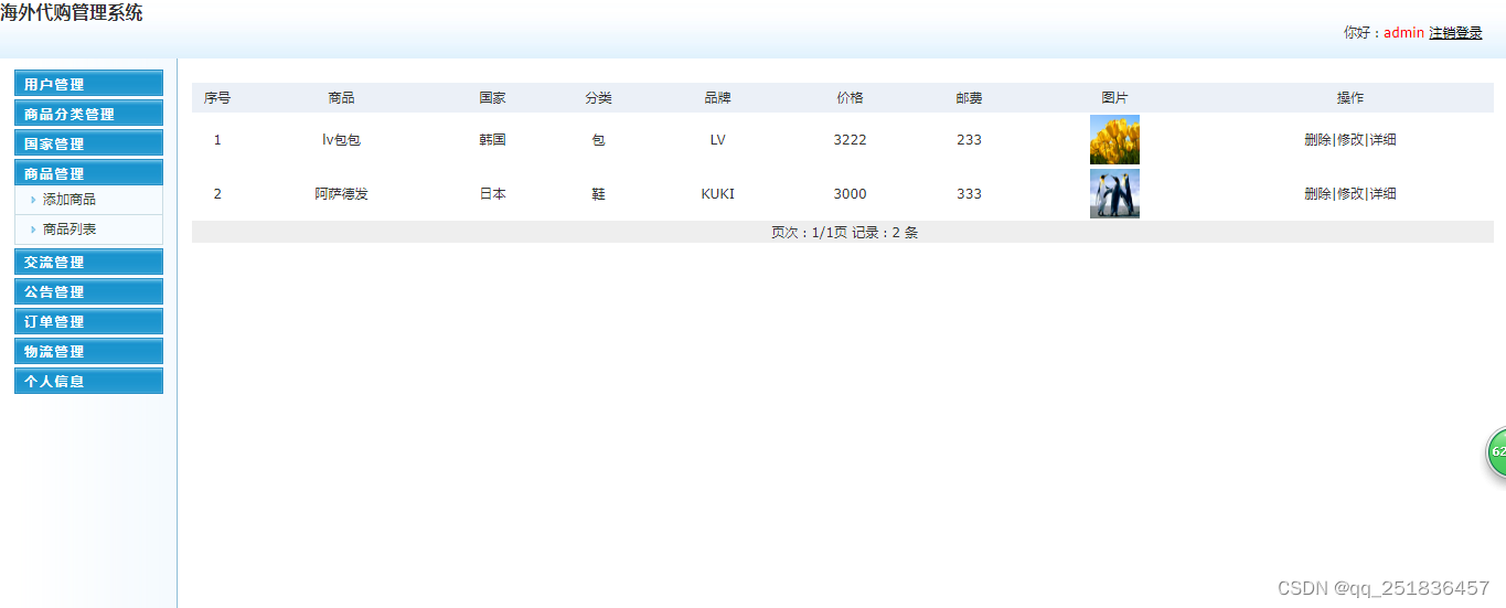 PHP海外代购管理系统mysql数据库web结构apache计算机软件工程网页wamp